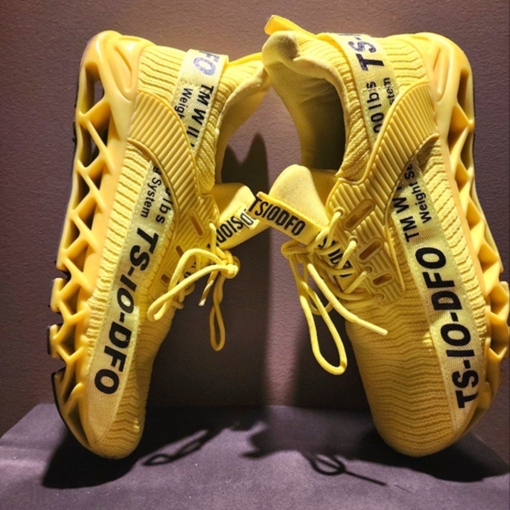 LADIES NEON YELLOW ATHLETIC SHOES